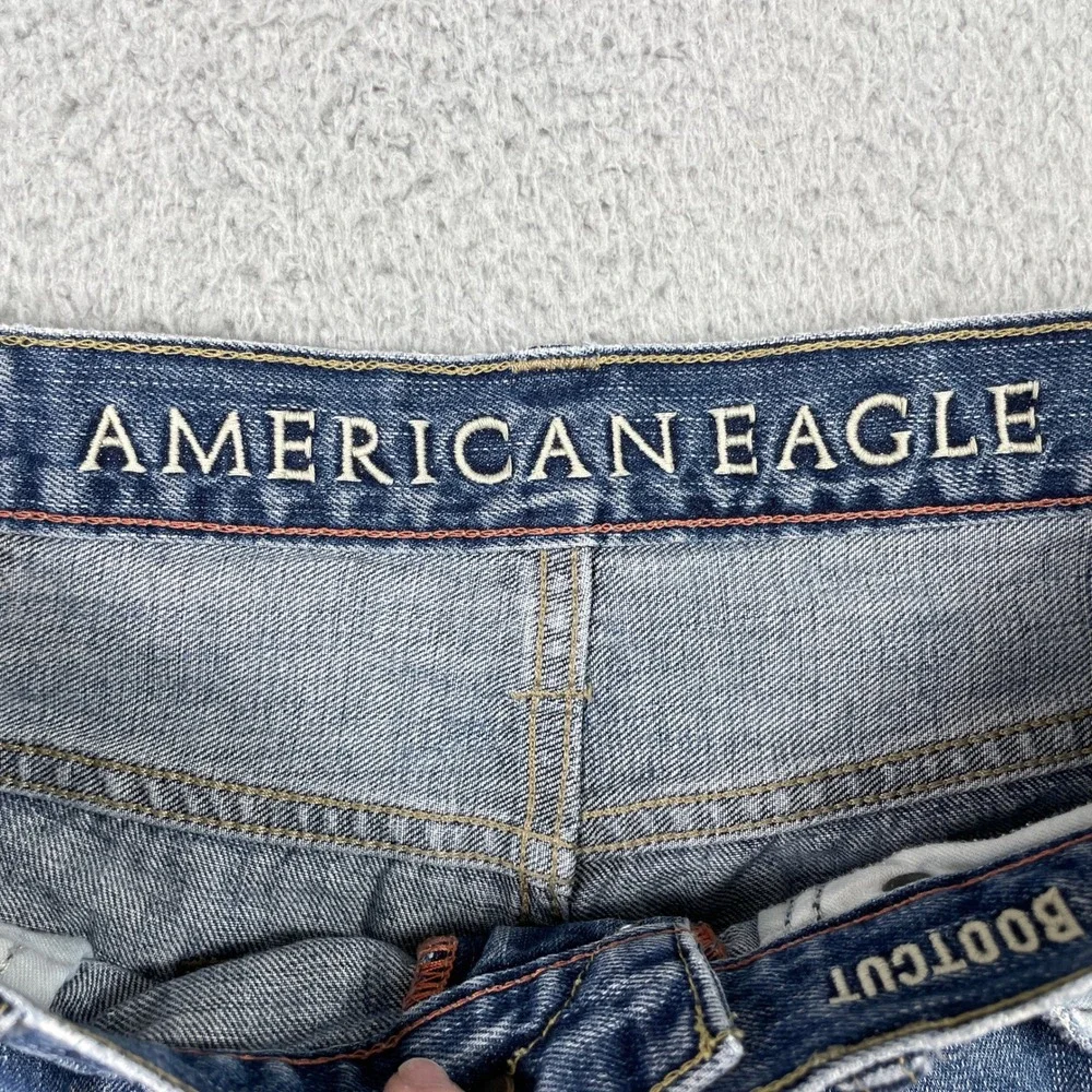 American Eagle Bootcut Jeans Mens 32x34 (Fits 33x32) Blue Cotton Denim Y2K